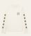 Camiseta Le deux manga larga marfil verde